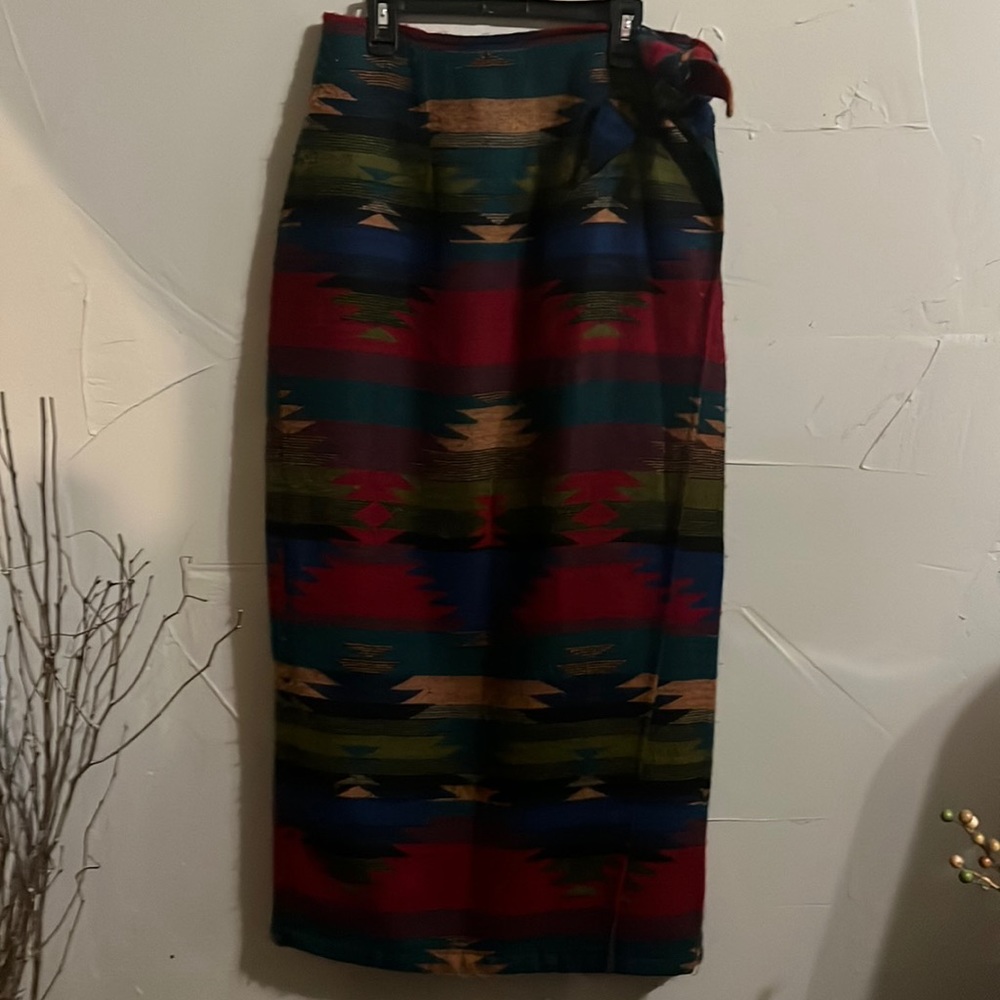 Vintage Southwestern wrap skirt size medium